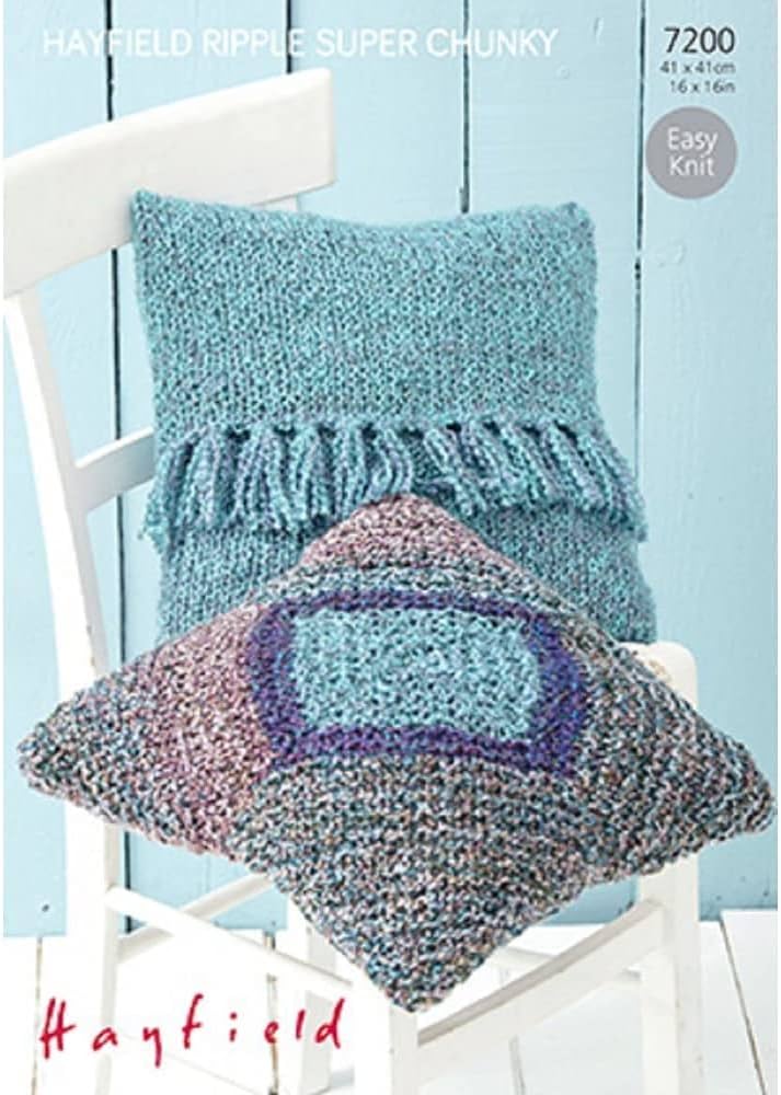 Knitting Pattern 7200 - Cushions in Ripple Super Chunky