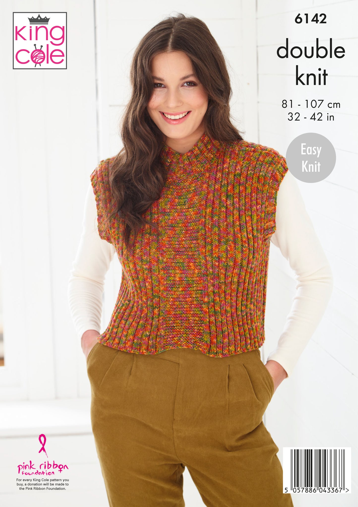 Knitting Pattern 6142 - Sweater & Top Knitted in Jitterbug DK