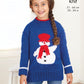 Knitting Pattern 6147 - Snowman Sweaters Knitted in Glitz DK