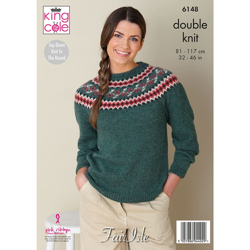 Knitting Pattern 6148 - Fairisle Jumpers in Baby Alpaca DK