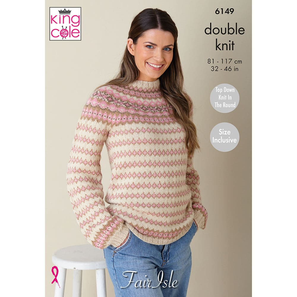 Knitting Pattern 6149 - Fairisle Jumpers & Accessories Knitted in Baby Alpaca DK