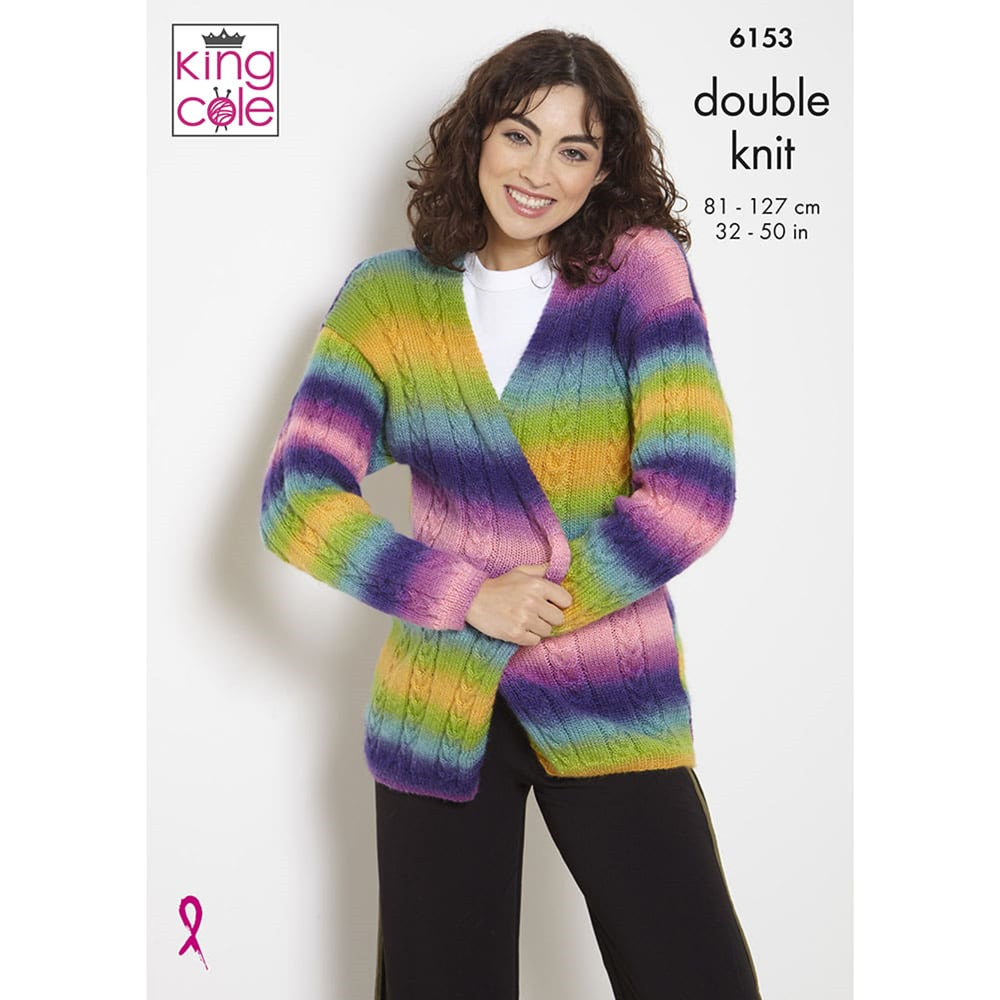 Knitting Pattern 6153 - Jacket and Sweater in Riot DK