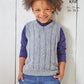 Knitting Pattern 6155 - Sweater & Slipover Knitted in Simply Denim DK
