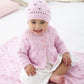 Knitting Pattern 6180 - Cardigan, Hat, & Blanket Knitted in Cottonsoft DK