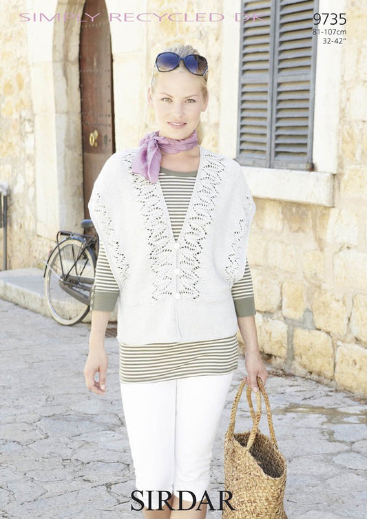 Knitting Pattern 9735 - Waistcoat in Simply Recycled DK