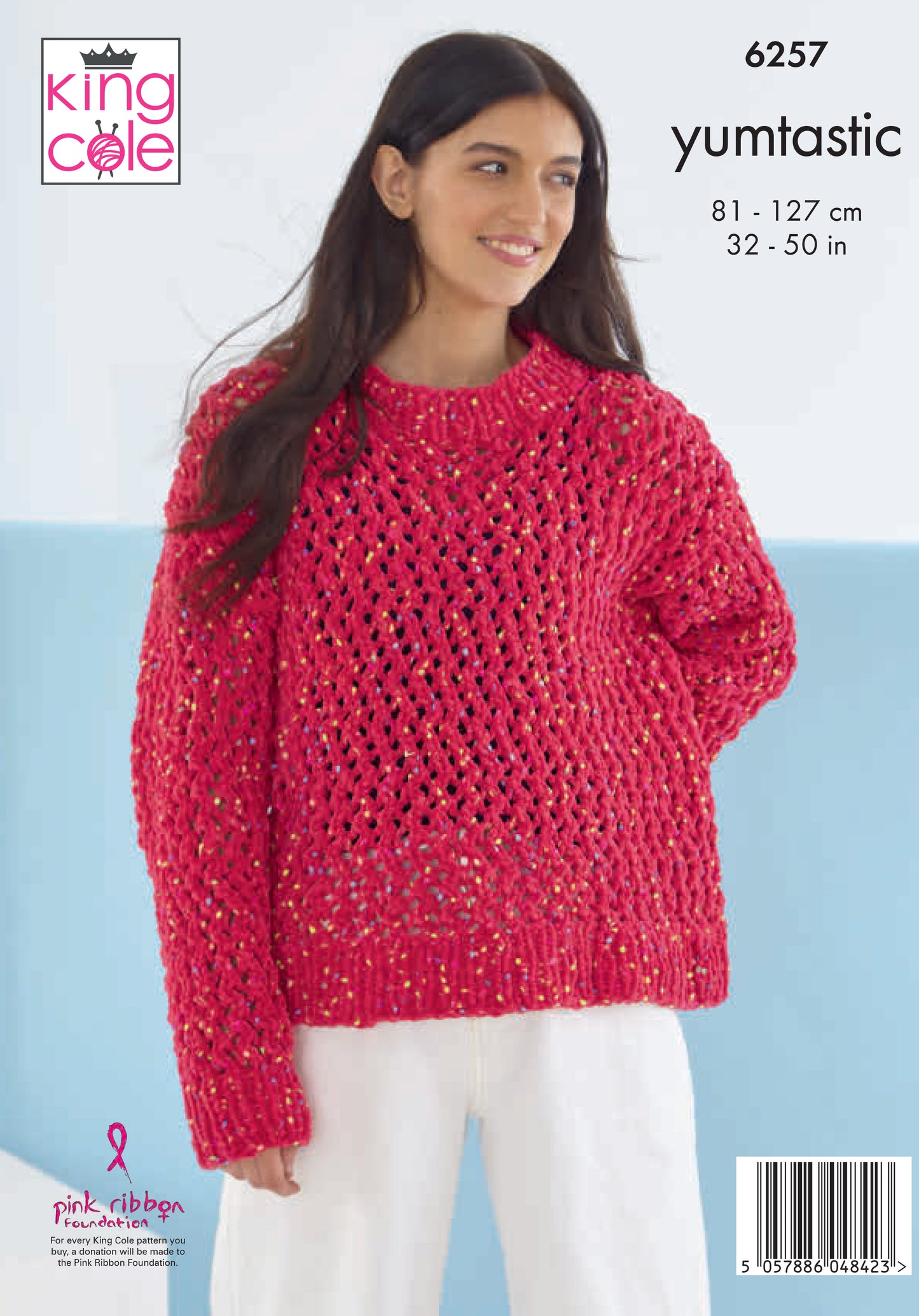 Knitting Pattern 6257 - Women’s Sweater and Accessories knitted in Yumtastic