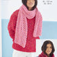 Knitting Pattern 6257 - Women’s Sweater and Accessories knitted in Yumtastic