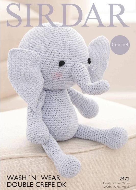 Crochet Pattern 2472 - Elephant in DK
