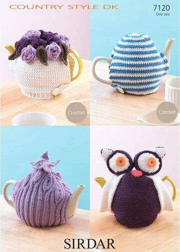 Knitting & Crochet Pattern 7120 - Tea Cosy in Country Style DK