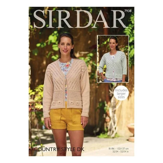 Knitting Pattern 7938 - Cardigan/Jacket in Country Style DK