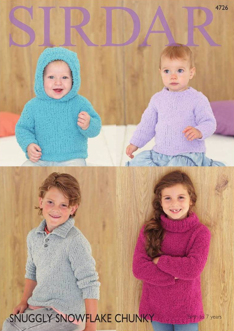 Knitting Pattern 4726 - Sweaters In Snuggly Snowflake Chunky
