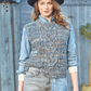 Knitting Pattern 6309 - Ladies Round and V Neck Tanks knitted in Homespun Prism Aran