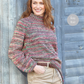 Knitting Pattern 6311 - Ladies Sweaters knitted in Homespun Prism Aran