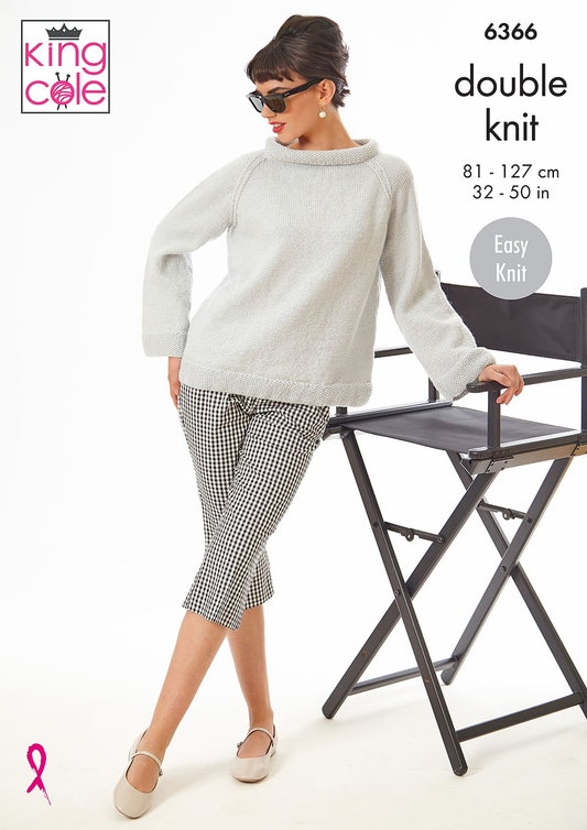 Knitting Pattern 6366 - Hollywood Collection: Sweaters knitted in Merino Blend DK