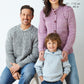 Knitting Pattern 6374 - Sweaters and Cardigan knitted in Simply Denim Chunky