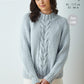 Knitting Pattern 6378 - Cape Top and Oversized Cable Sweater knitted in Simply Denim Chunky