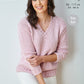 Knitting Pattern 6379 - V Neck Sweater and Top knitted in Simply Denim Chunky