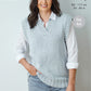 Knitting Pattern 6379 - V Neck Sweater and Top knitted in Simply Denim Chunky