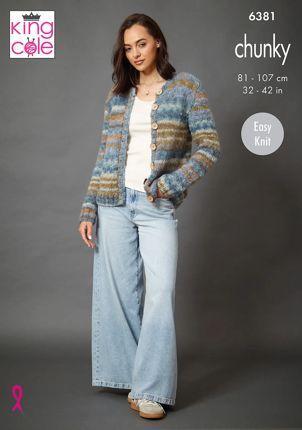 Knitting Pattern 6381 - Cardigan & Sweater in Flair Chunky