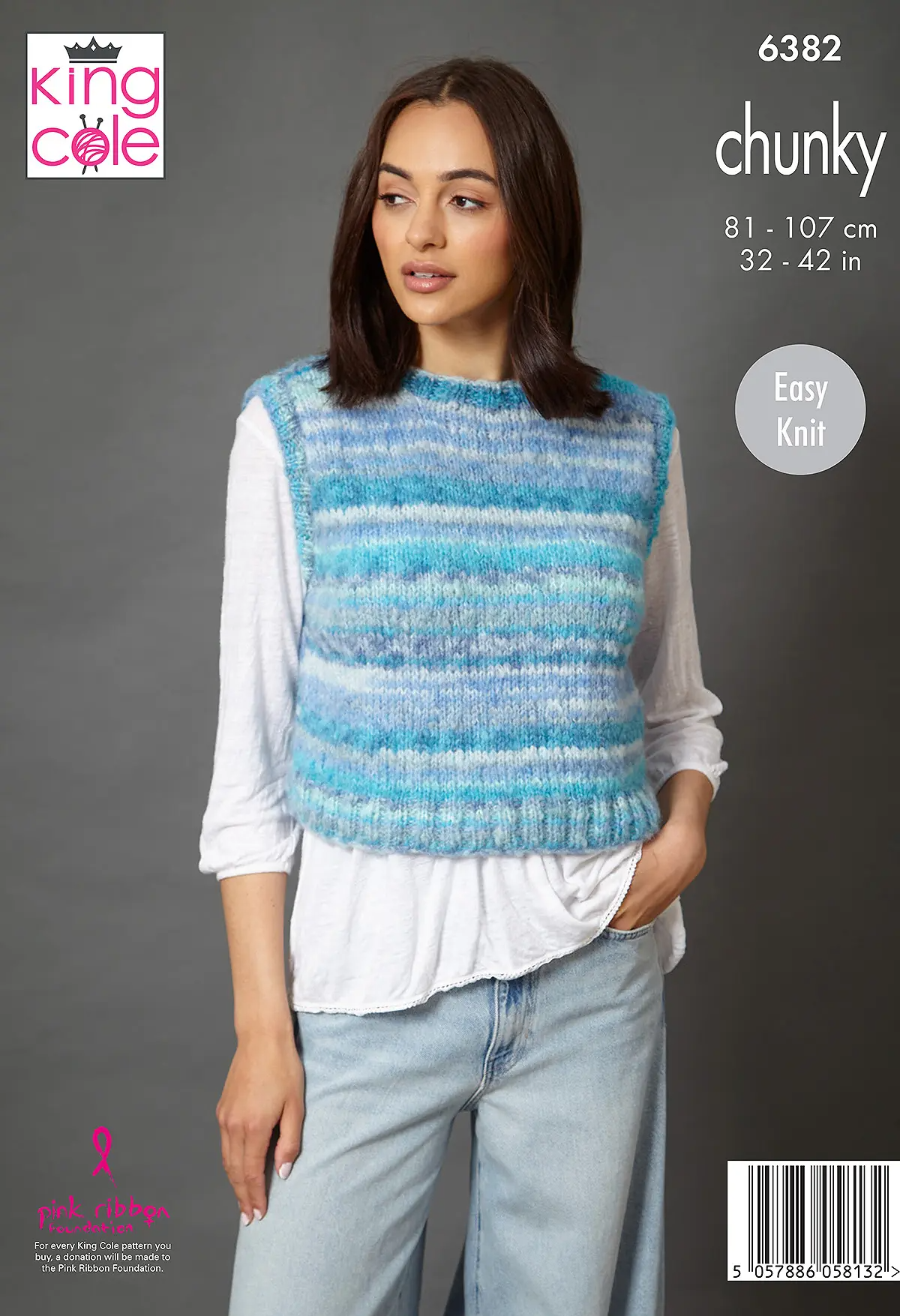 Knitting Pattern 6382 - Waistcoat & Tank Top in Flair Chunky