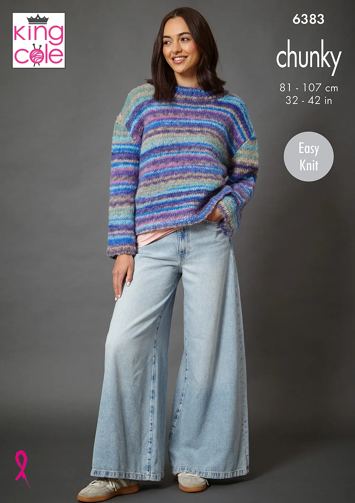 Knitting Pattern 6383 - Sweater & Cardigan in Flair Chunky