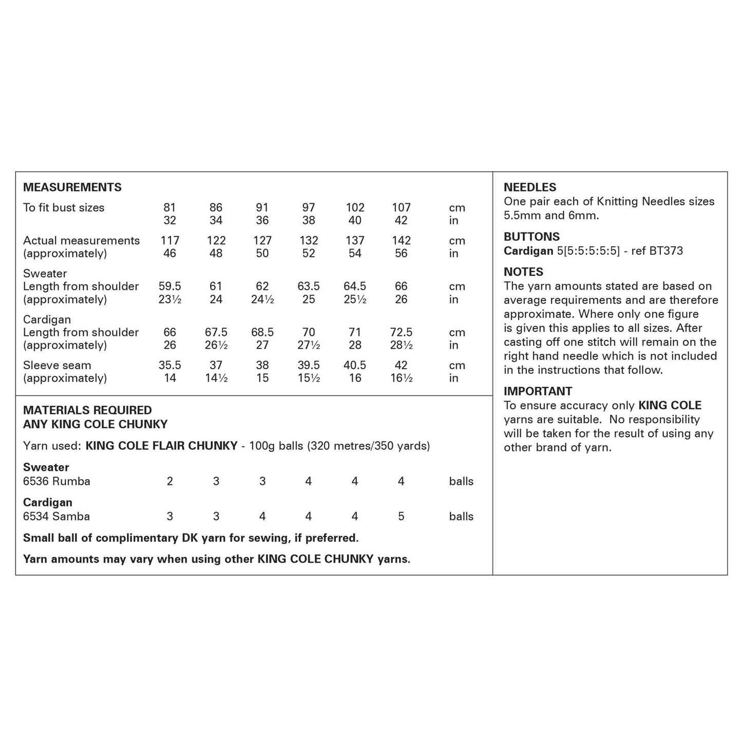 Knitting Pattern 6383 - Sweater & Cardigan in Flair Chunky