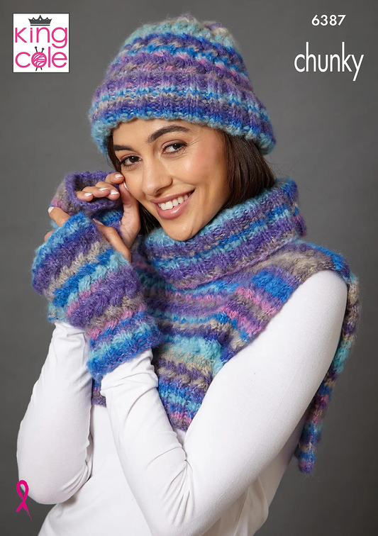 Knitting Pattern 6387 - Accessories in Flair Chunky