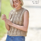 Knitting Pattern 6409 - Ladies’ Sweater and Tank Top knitted in Dalesway Chunky
