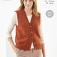 Knitting Pattern 6428 - Slipover and Waistcoat knitted in Wool Aran