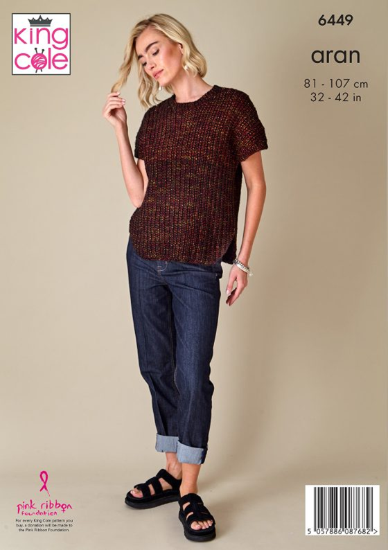 Knitting Pattern 6449 - Tunic & Cardigan in Firefly Aran