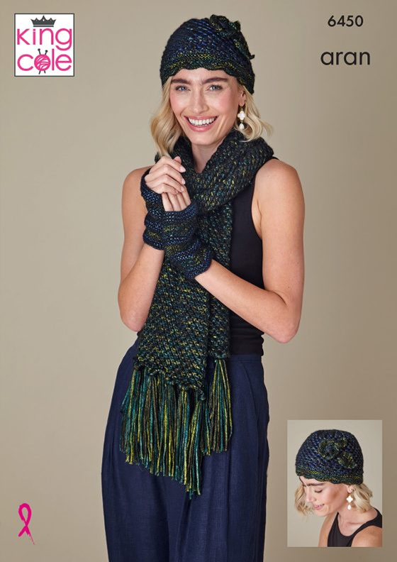 Knitting Pattern 6450 - Accessories in Firefly Aran