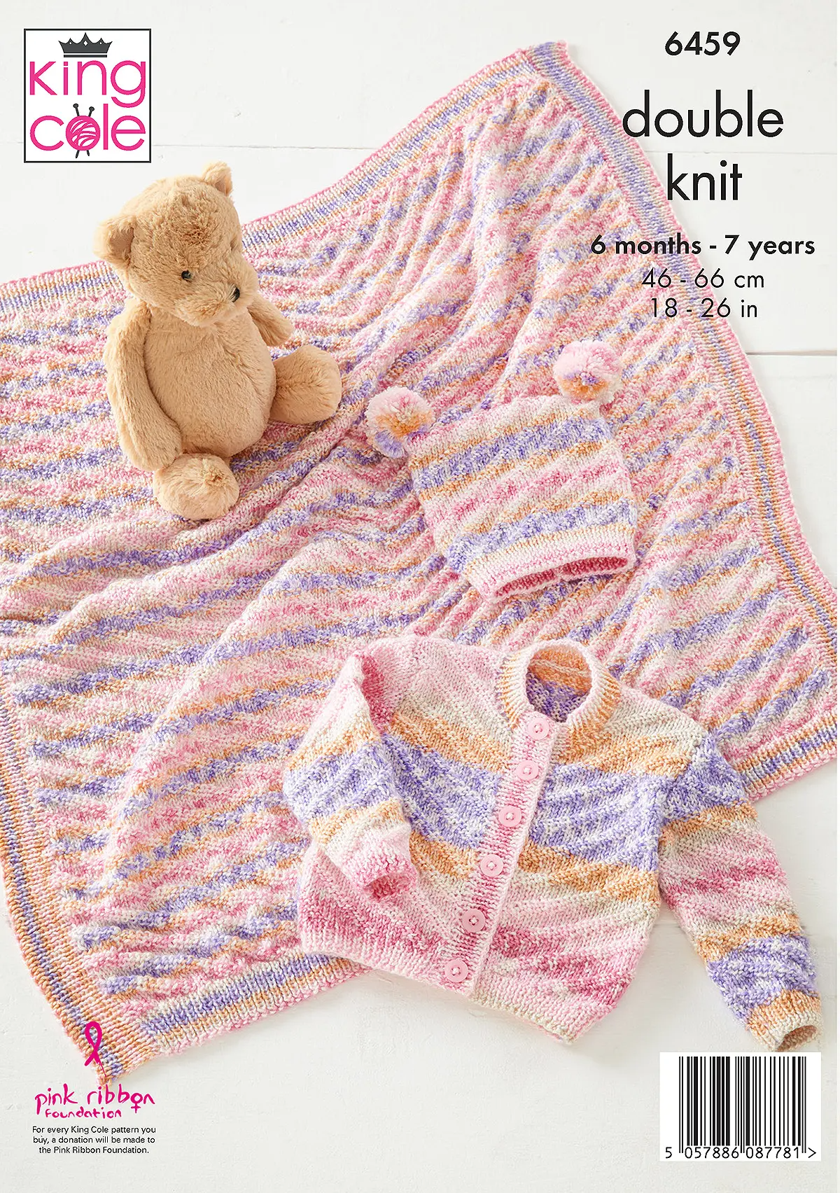 Knitting Pattern 6459 - Jacket, Hat, & Blanket in Fjord Baby DK