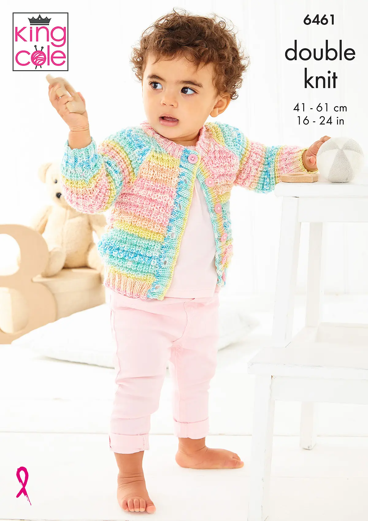 Knitting Pattern 6461 - Sweater, Cardigan and Hat in Fjord Baby DK