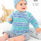 Knitting Pattern 6461 - Sweater, Cardigan and Hat in Fjord Baby DK