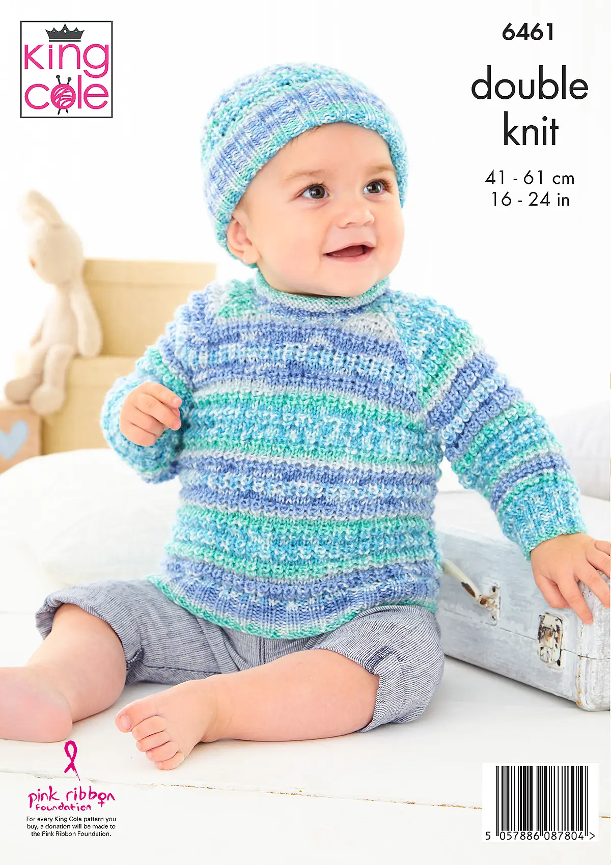 Knitting Pattern 6461 - Sweater, Cardigan and Hat in Fjord Baby DK