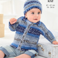 Knitting Pattern 6462 - Cardigan & Hat in Fjord Baby DK