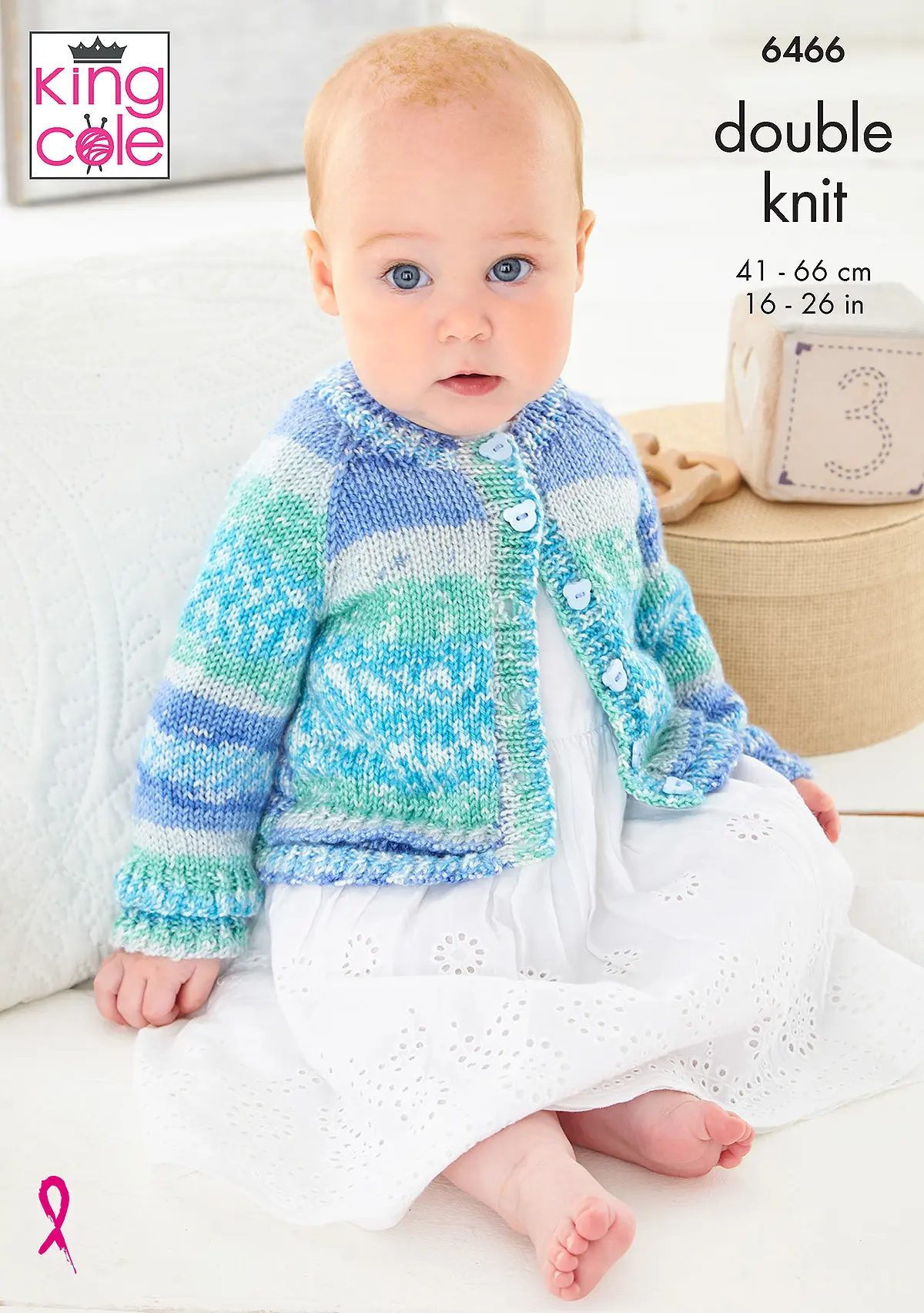 Knitting Pattern 6466 - Cardigans in Fjord Baby DK