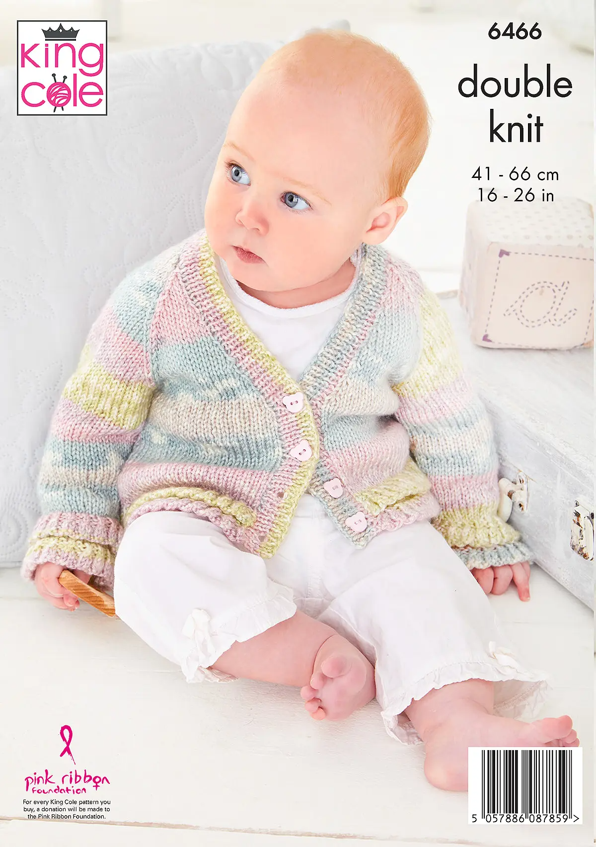 Knitting Pattern 6466 - Cardigans in Fjord Baby DK