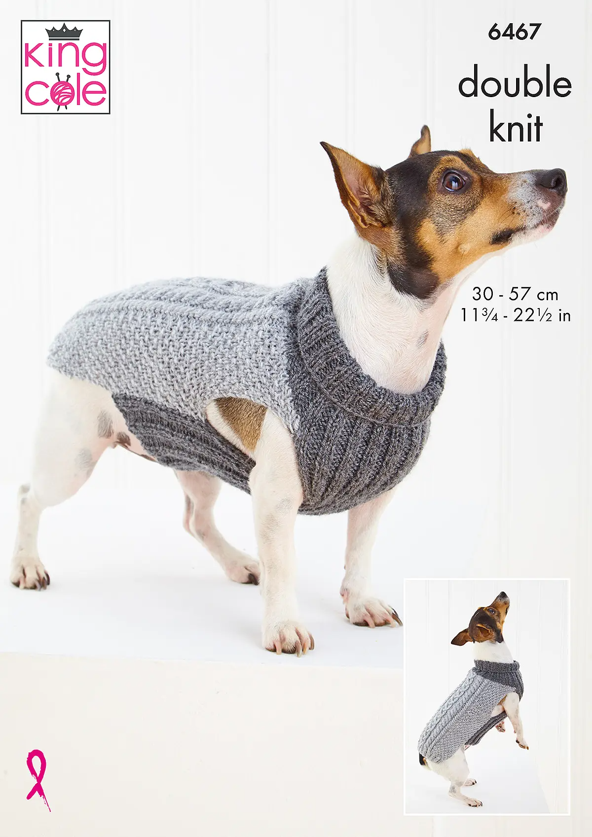 Knitting Pattern 6467 - Dogs Coats knitted in Pricewise DK