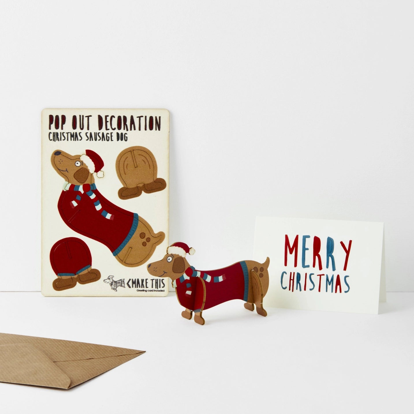 Pop Out Card - Christmas Sausage Dog