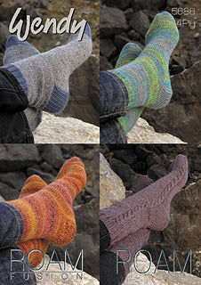 FREE Knitting Pattern 5686 -Socks in 4 Ply