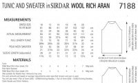 Knitting Pattern 7188 - Tunic & Sweater in Wool Rich Aran