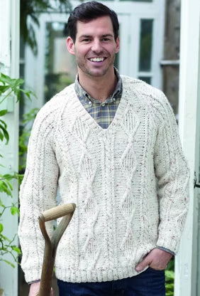 Knitting Pattern 7373 - Sweaters in Bonus Aran Tweed