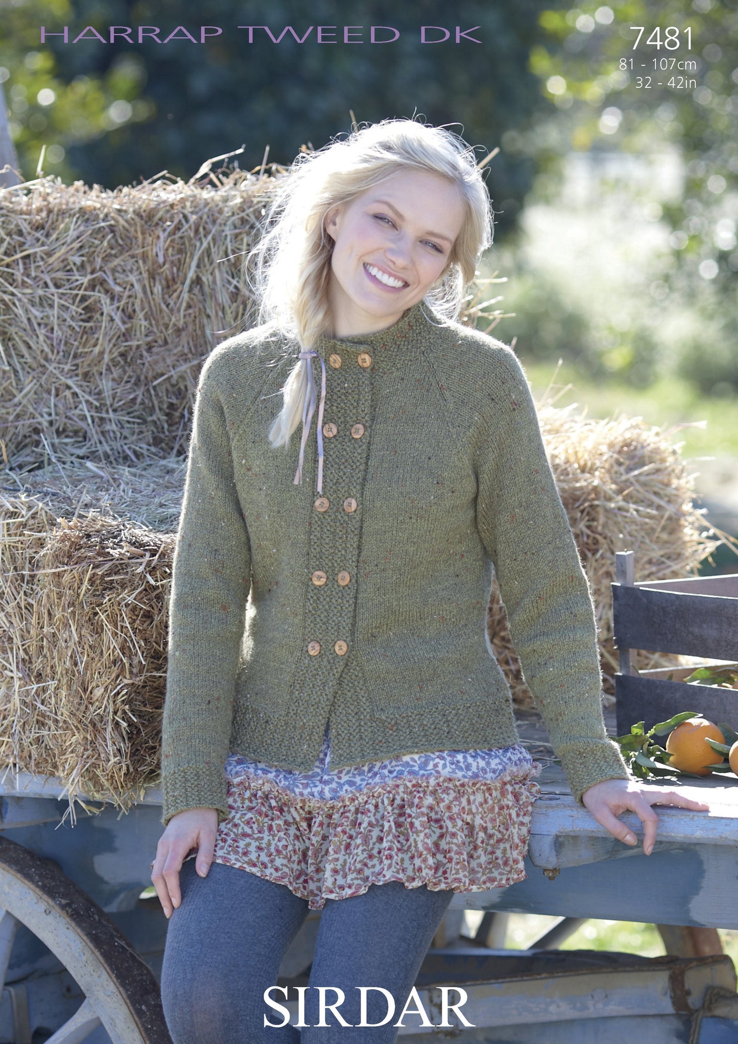 Knitting Pattern 7481 - Jacket in Sirdar Harrap Tweed DK