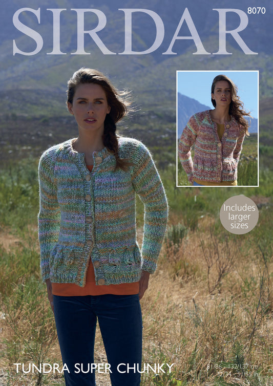 Knitting Pattern 8070 - Women's Cardigans in Tundra Super Chunky
