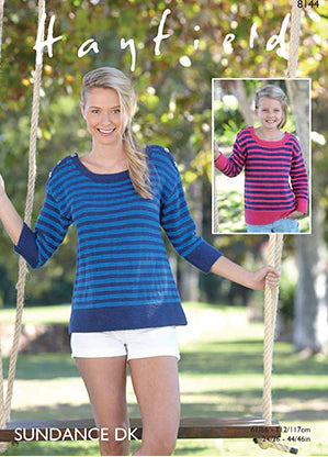 Knitting Pattern  8144 - Tops in Sundance DK