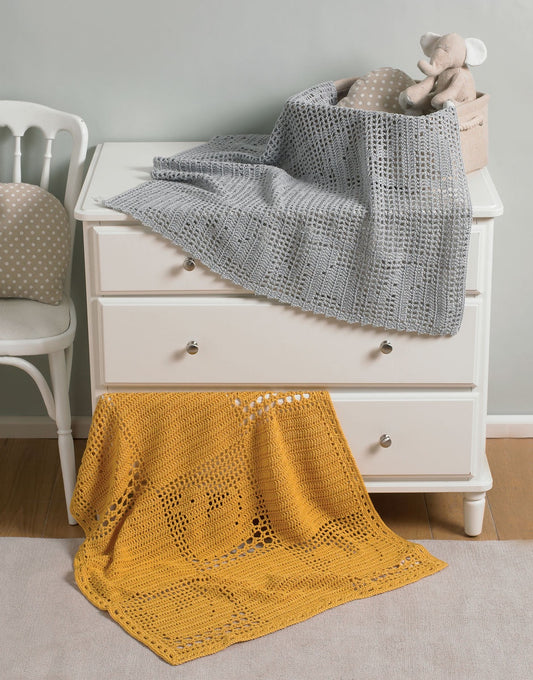 Crochet Pattern 8257 - BLANKETS IN SIRDAR COTTON DK