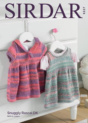 Knitting Pattern 5227 - Pinafore & Dress in Snuggly Rascal DK