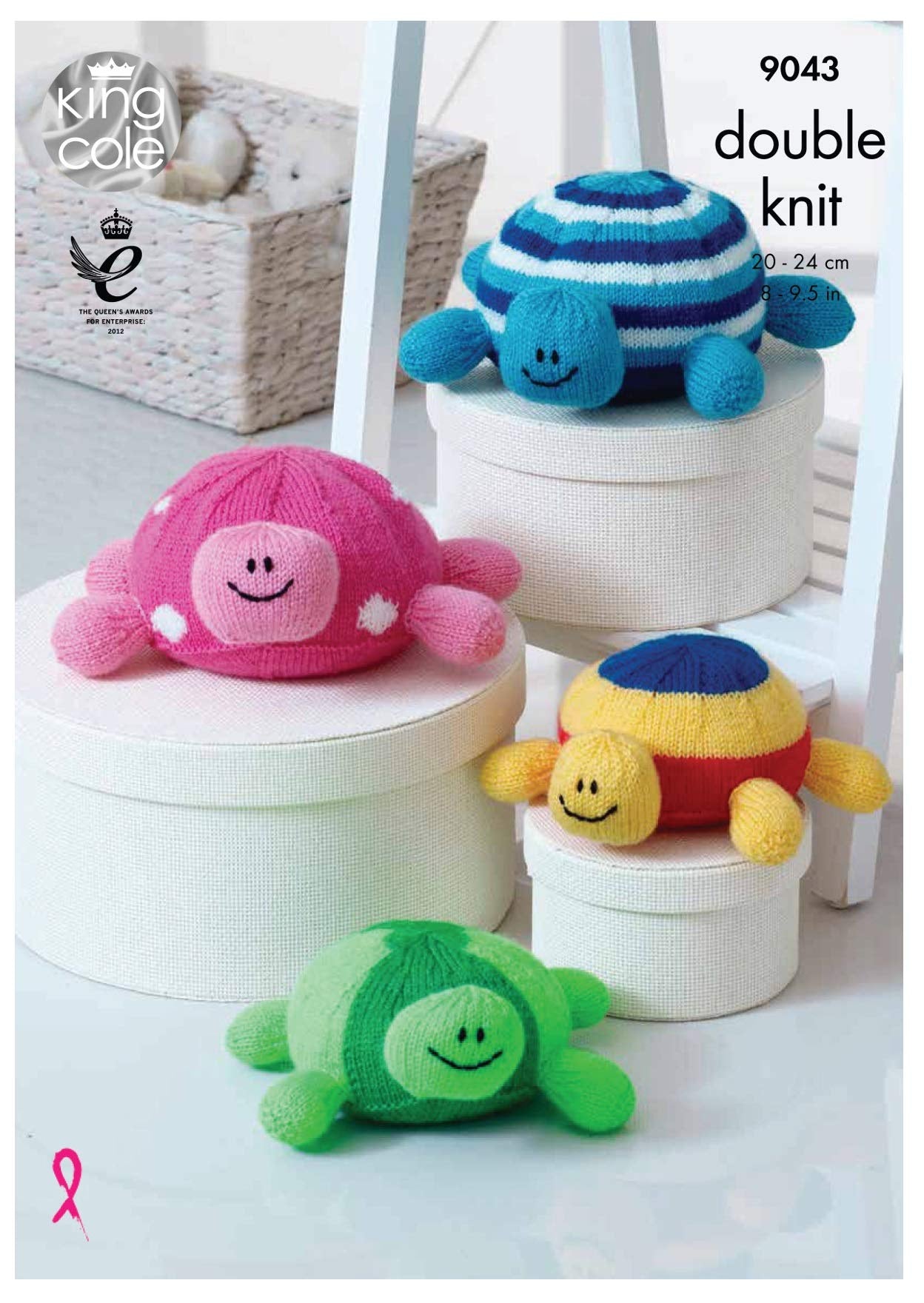 Knitting Pattern 9043 - Tortoises Knitted with Pricewise DK & Dollymix DK