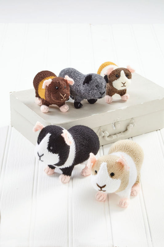 Knitting Pattern 9156 - Guinea Pigs Knitted in Big Value DK 50g